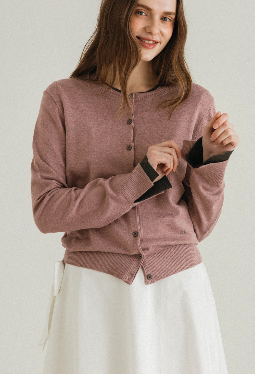 Oasis layered knit cardigan