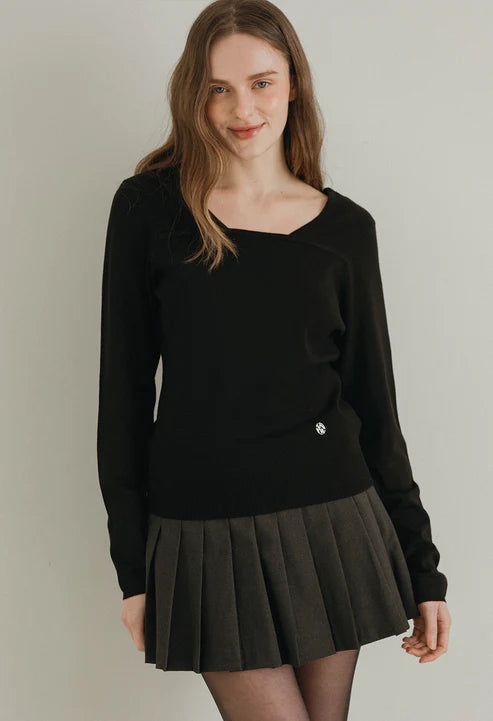 [Same-Day Shipping] Spicy square neck knit